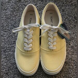 TOMS WMNS Alpargata Fenix Yellow Canvas Sneakers Sz. 8.5 NWT